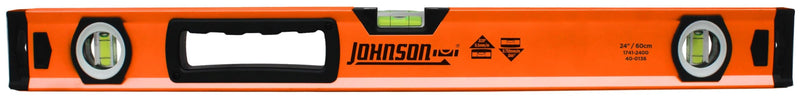 [Australia - AusPower] - Johnson Level & Tool 1741-2400 Aluminum Box Level, 24", Orange, 1 Level 24" 