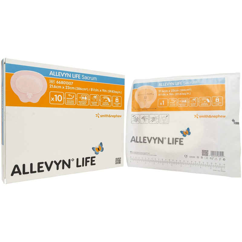 [Australia - AusPower] - Smith & Nephew Foam Dressing Allevyn Life 8.5 X 9" Sacral Sterile (#66801307, Sold Per Box) 