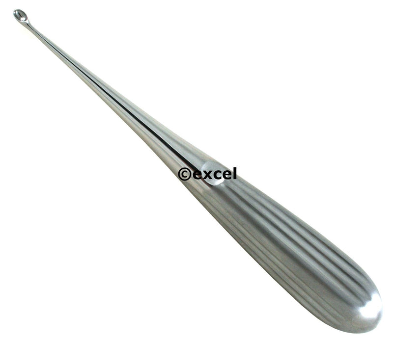 [Australia - AusPower] - Spratt Brun Bone Curettes 6.5" Straight Oval Cups (Size Options) | Medixplus (Cup Size 0-3.7x5.8mm) Cup Size 0 - 3.7x5.8mm 