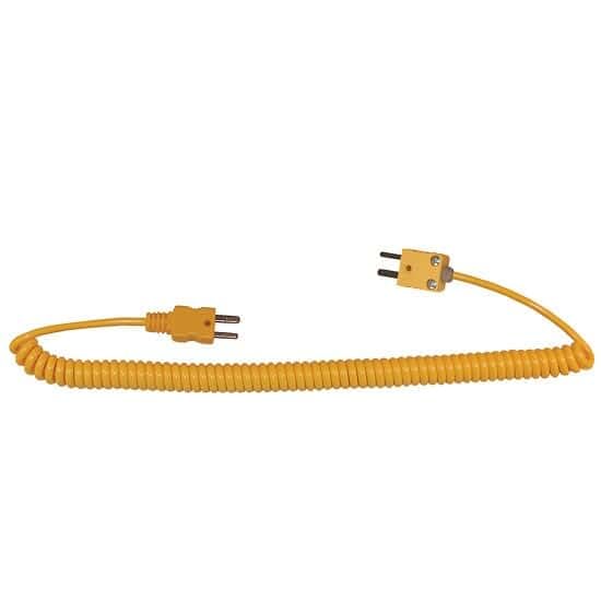 [Australia - AusPower] - Digi-Sense Coiled Extension Cable, Type K, Male to Male Mini-Connector, 5 ft Length AO-93785-12 