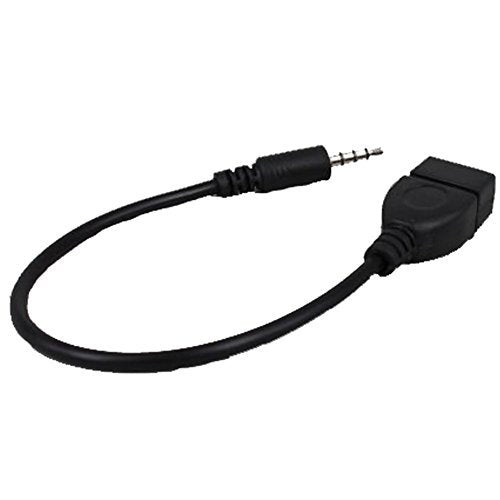 [Australia - AusPower] - USB Female to 3.5mm Jack Male Audio Converter Adapter (Black) 
