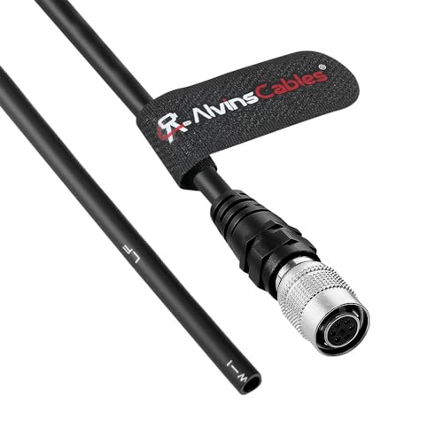 Alvin's Cables HR10A-7P-6S Hirose 6 Pin Female to Open End Power I/O Cable for Sony CCD, Basler, Keyence, Cognex, Baumer, Hikvision Industrial Camera, High Flex Shielded 9.84ft/3m 9.8ft/3m Straight 6 Pin