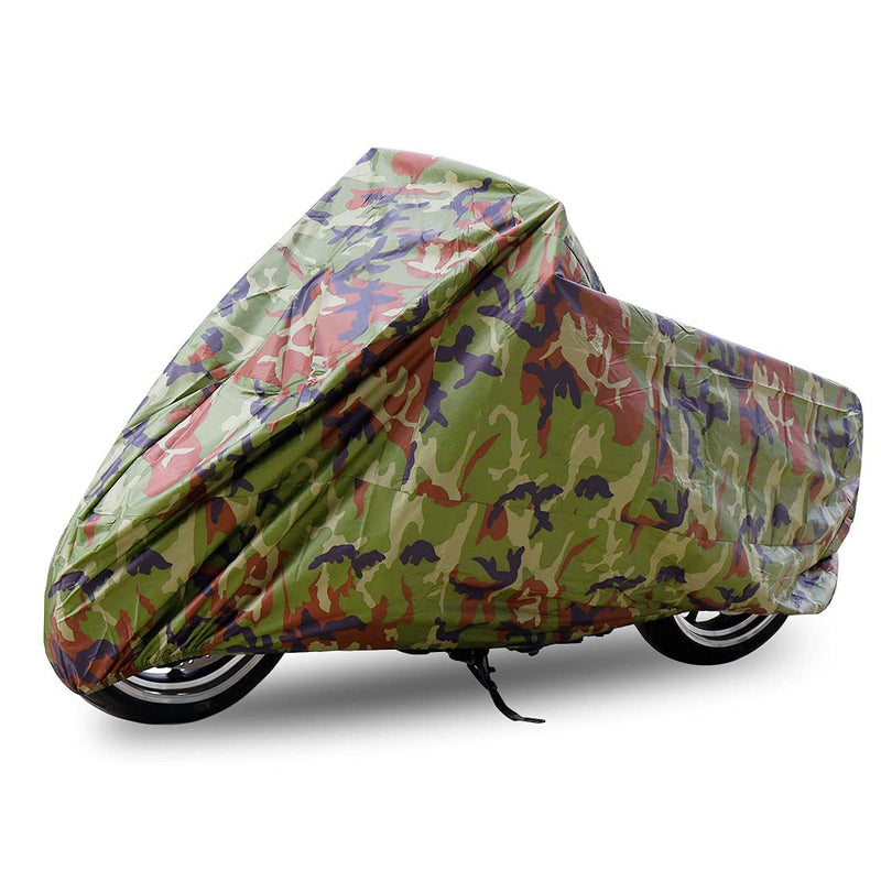 uxcell XL 190T Rain Dust Motorcycle Cover Camouflage Outdoor Waterproof 96inch for Honda