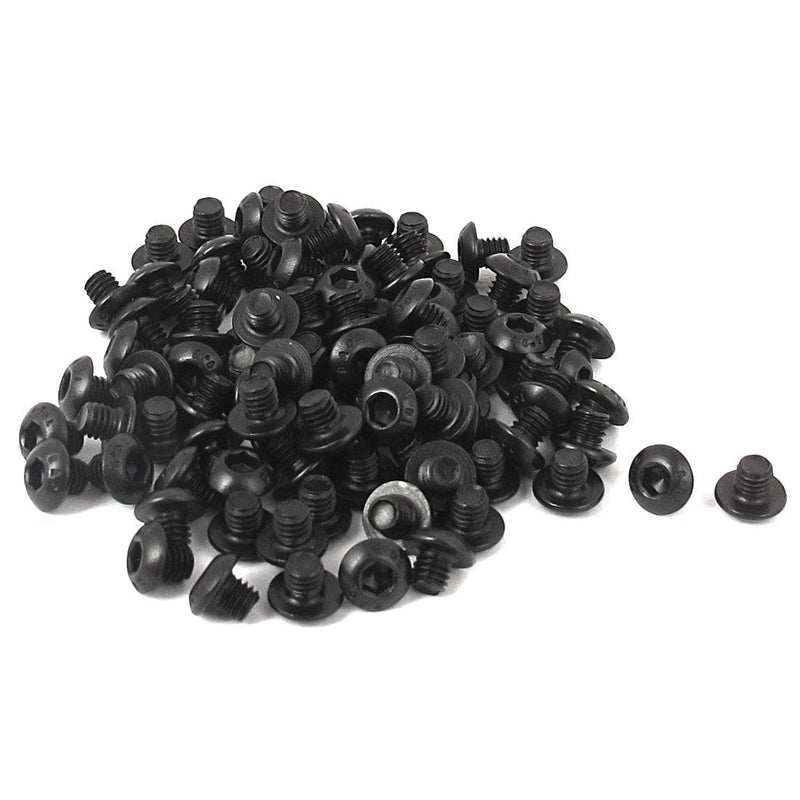 [Australia - AusPower] - uxcell M3x3mm 10.9 Alloy Steel Button Head Hex Socket Cap Screw Bolt 100pcs M3 x 3mm 