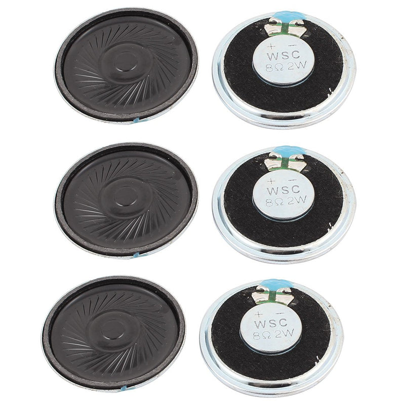 [Australia - AusPower] - uxcell a15112300ux1550 2W 40mm Diameter 8 Ohm Internal Mini Magnet Speaker Loudspeaker 6Pcs (Pack of 6) 