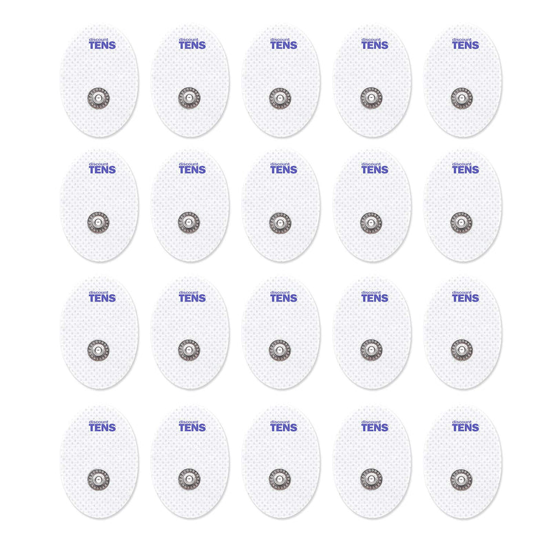 [Australia - AusPower] - TENS Electrodes, Premium Quality Small Replacement Pads for TENS Units, 10 Pairs of Snap TENS Unit Electrodes (20 TENS Unit Pads), 1.57 inch (4cm) x 1.18 inch (3cm), Discount TENS Brand 10 Pair (Pack of 1) 