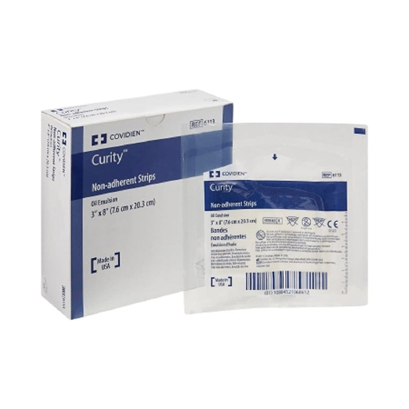 [Australia - AusPower] - Covidien 6113 Curity Non-Adherent Strips, Oil Emulsion, 3" x 8" Size (Pack of 24) 