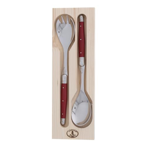 Jean Dubost Salad Servers, Red Handles