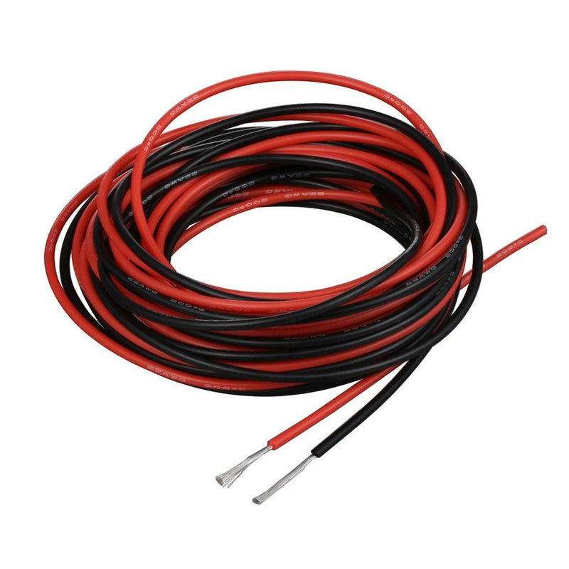 [Australia - AusPower] - BNTECHGO 22 Gauge Silicone Wire 10 ft red and 10 ft Black Flexible 22 AWG Stranded Tinned Copper Wire 22 gauge silicone wire 10ft and 10ft 22 gauge red and black 