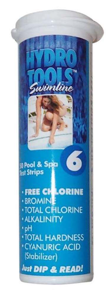 SWIMLINE HYDROTOOLS 6 Way Test Strips,Blue/ White