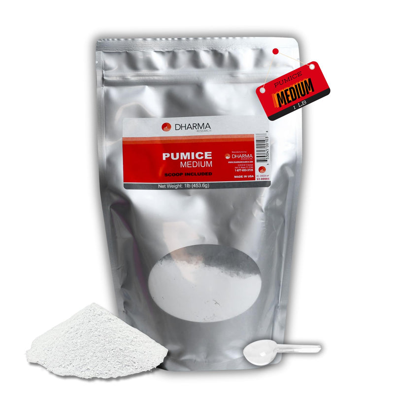 [Australia - AusPower] - Dental Pumice Powder, 1 lb Bag - Multi-Purpose Abrasive for Cleaning, Polishing, Beauty Products, Dental Lab Work, and Rock Tumbling (Medium) 1 Pound (Pack of 1) Medium 