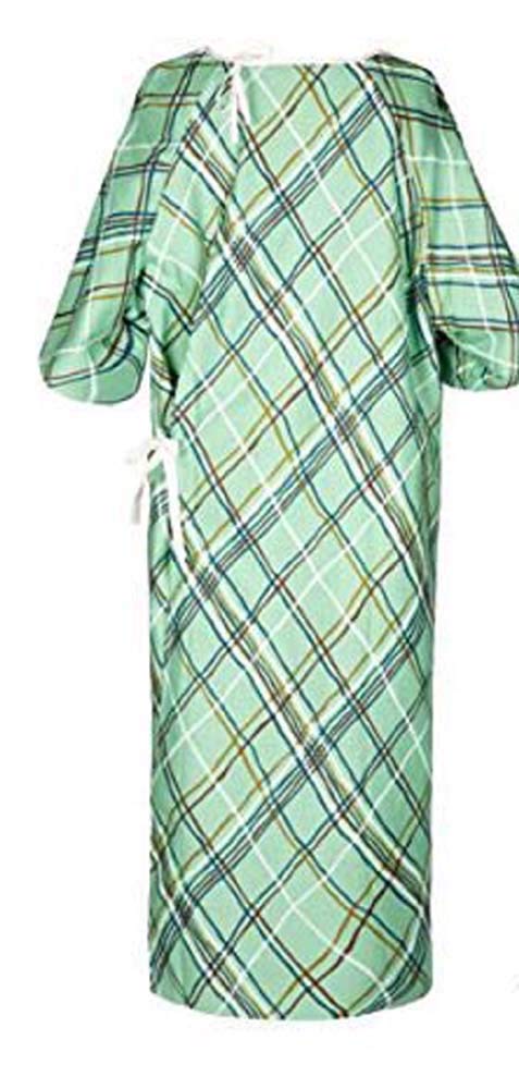 [Australia - AusPower] - Linteum Textile Supply Premium Green IV Hospital Patient Gown with Telemetry Pocket 1 