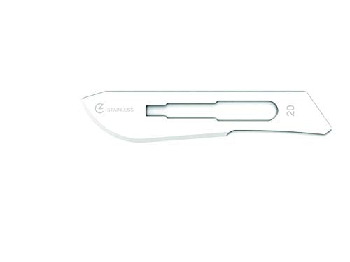 Gima Stainless Steel Blades, N20, Sterile (Pack of 100), scalpel blade