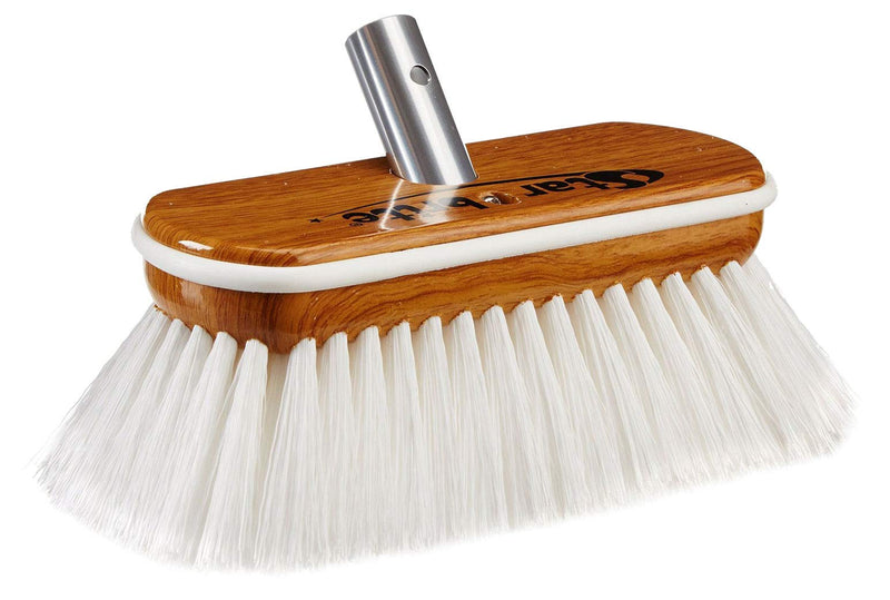 STAR BRITE 8" Premium Cleaning Brush – Synthetic Wood Block with High-Density Star Prene Fibers for Boat Decks, Docks & Tough Surfaces – Fits Extend-A-Brush Handles – Stiff Bristle, White (040172) Premium 8" Brush