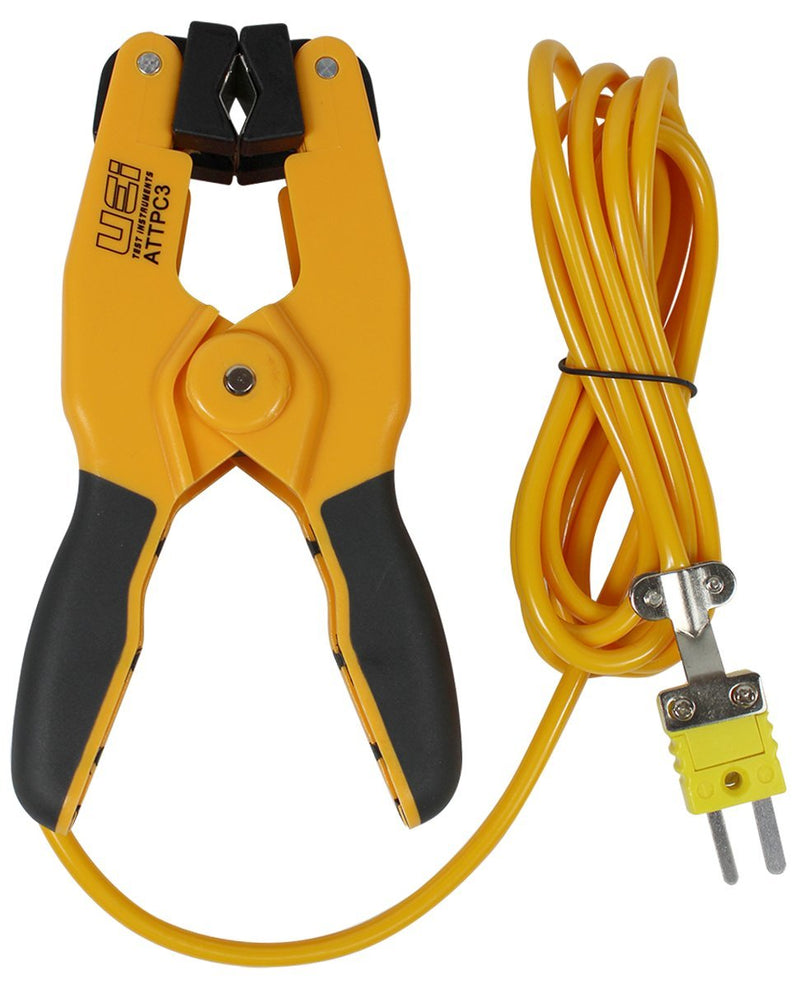 [Australia - AusPower] - UEi Test Instruments ATTPC3 Pipe Clamp K-Type Thermocouple adapter, HVAC Temperature Probe for Clamp Meters, Surface Thermometer for Boiler and AC Line Temperature Readings 