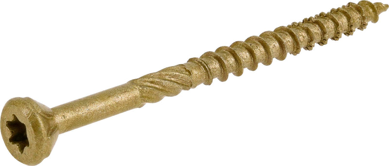 [Australia - AusPower] - 48599 Wood Screws, #9 x 2-1/2", Premium Outdoor Deck Screws, Rust Resistant, Epoxy Coated Bronze, 1lb Box, 100 pcs #9 x 2-1/2" 100 Pieces 