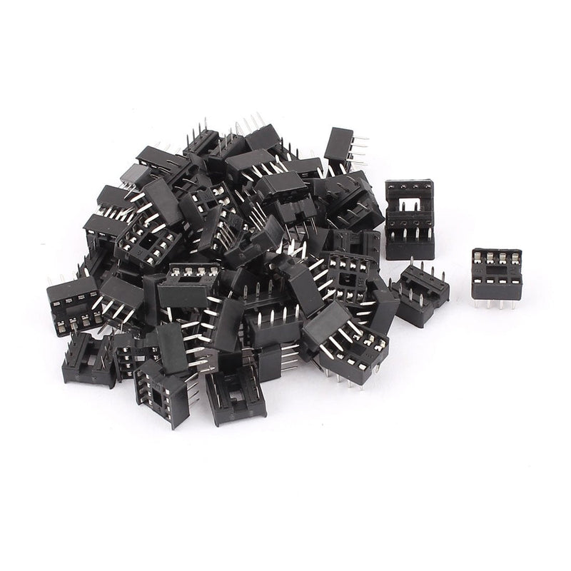 [Australia - AusPower] - uxcell 60pcs Solder Type 8PIN DIP Integrated Circuit IC Sockets Adaptor 