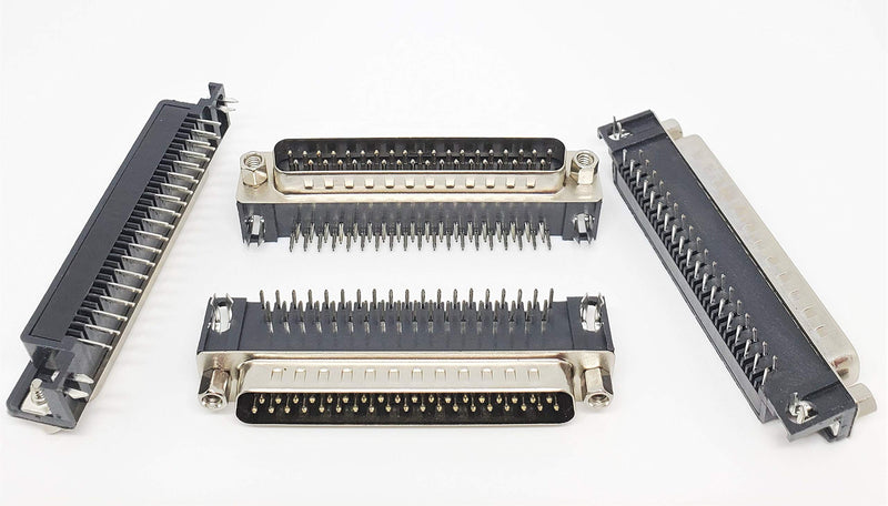 [Australia - AusPower] - Pc Accessories - Connectors Pro 6-Pack DB37 Male Right Angle PCB Mount Connector, D-Sub 37 Pins 90 Degree PC Board DR37 M, 6-PK 