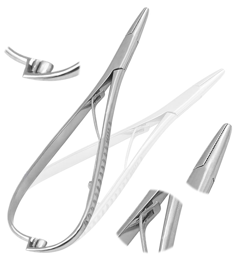[Australia - AusPower] - OdontoMed2011 Mathieu Ligature Elastic Placing Plier 5.5" Needle Holder Stainless Steel 5.5" 