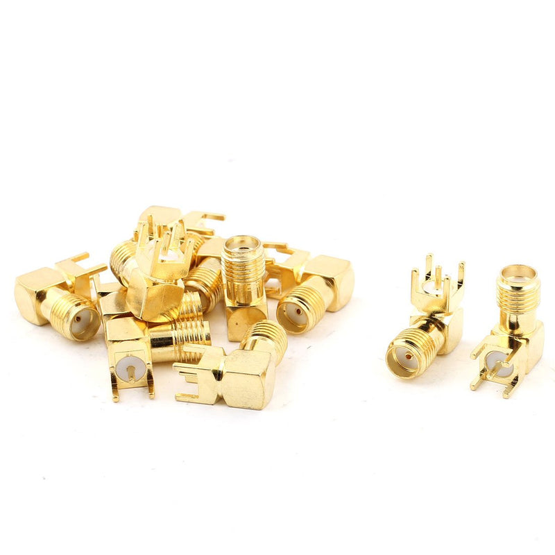 [Australia - AusPower] - uxcell a16011100ux0048 SMA Female Right Angle Solder PCB Mount RF Connector Adapter Pack of 12 
