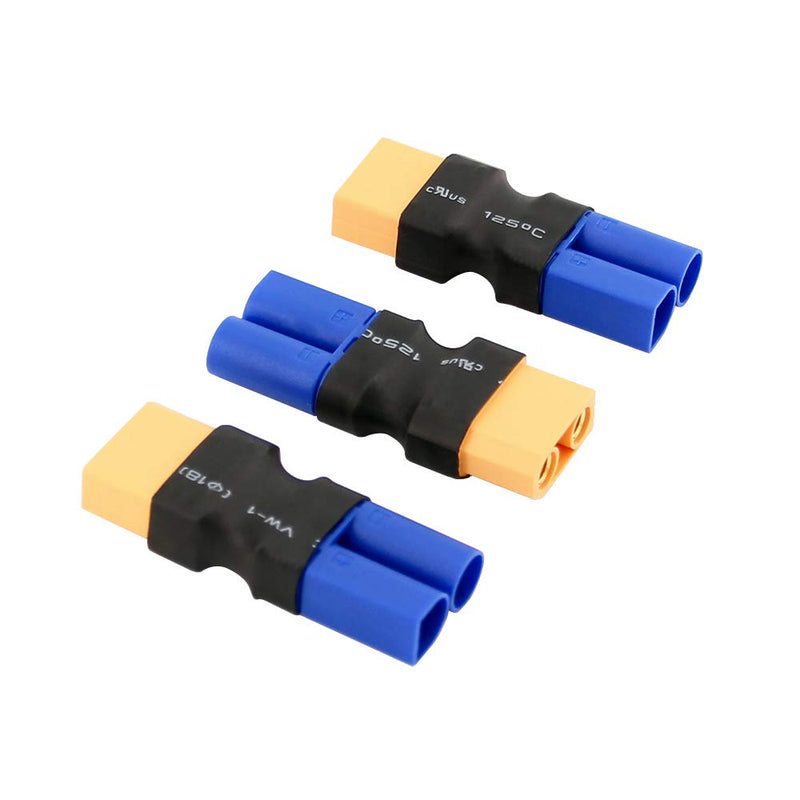 [Australia - AusPower] - 3pcs Male EC5 to XT90 / XT-90 Female - Heavy Duty Connector Adapter(BDHI-01) 