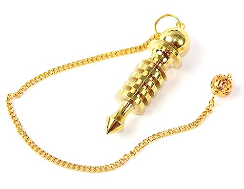 Jet 4 isis Gold Plated Metal Pendulum Dowsing Healing Chakra Balancing Meditation Chakra Balancing Reiki Grid Healing Meditation Witchcraft Wicca Approx 25-30 Grams