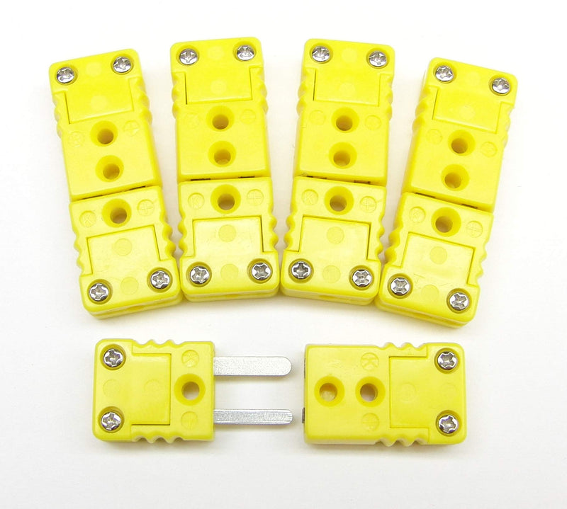[Australia - AusPower] - Mini K-Type Thermocouple Wire Connector, Cable Connector, 5 Sets Pairs Male and Female Type K Plugs 
