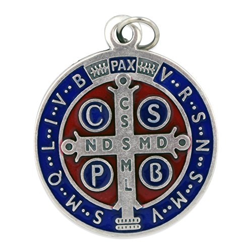 Venerare 2" St. Benedict Pendant | Patron Saint of Students | Add to Necklace or Chaplet | Great Catholic Gift for First Holy Communion and Confirmation | Made in Italy