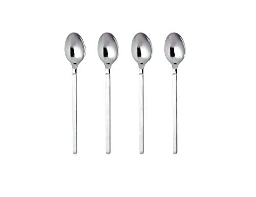 Alessi Dry Mocha Coffee Spoon, Set of 4, Silver 3.00 x 12.50 x 10.00 cm