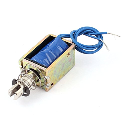 sourcing map JF-1039B DC 12V 400mA 25N / 10mm Pull Push Art Open Frame Electromagnet DE de