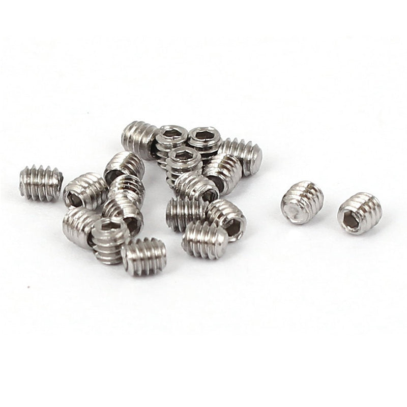[Australia - AusPower] - uxcell a16022300ux0219 M2x2mm Cup Point Hex Socket Grub Set Screws for Gear (Pack of 20) 