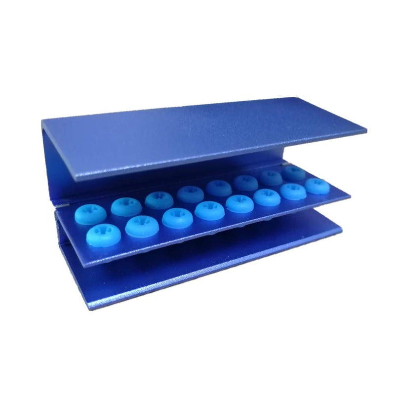 [Australia - AusPower] - 16 Holes Dental FG RA/CA Burs Block Case Stand Holder 1.6mm&2.35mm Shank with Sillicone Autoclavable 