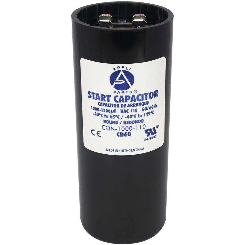 [Australia - AusPower] - Appli Parts Condensador Capacitor Arranque 1000-1200 Mfd (microfaradios) uF 110-125 VAC remplazo universal para motores electricos de distintas aplicaciones 4.6cm Diametro 11cm Alto CON-1000-110 