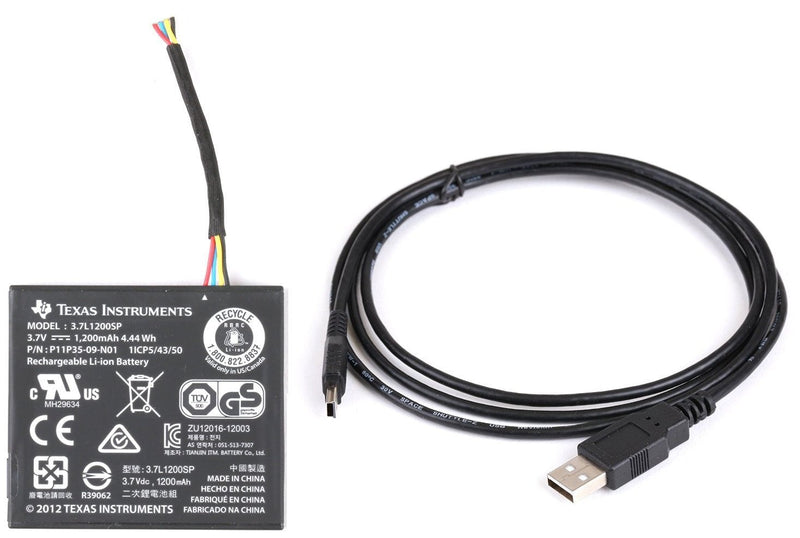 [Australia - AusPower] - TEXAS INSTRUMENTS Rechargeable Battery for TI-84 C Silver Edition Graphing Calculator + USB Cable (Calculator not Included) 