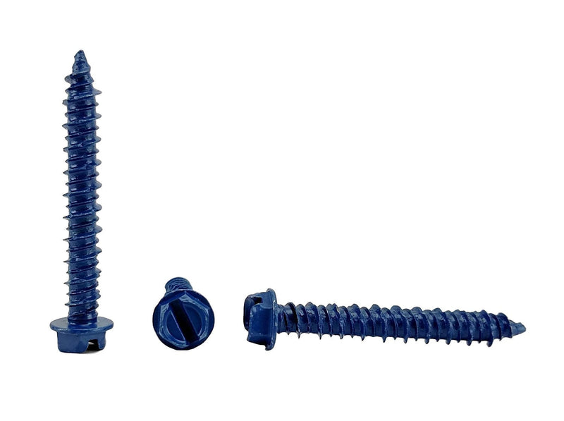 Hex Head Concrete Screw Anchor (1/4 x 1-3/4") 100 Pieces with Drill Bit (Miami-Dade Compliant) Chenango Supply