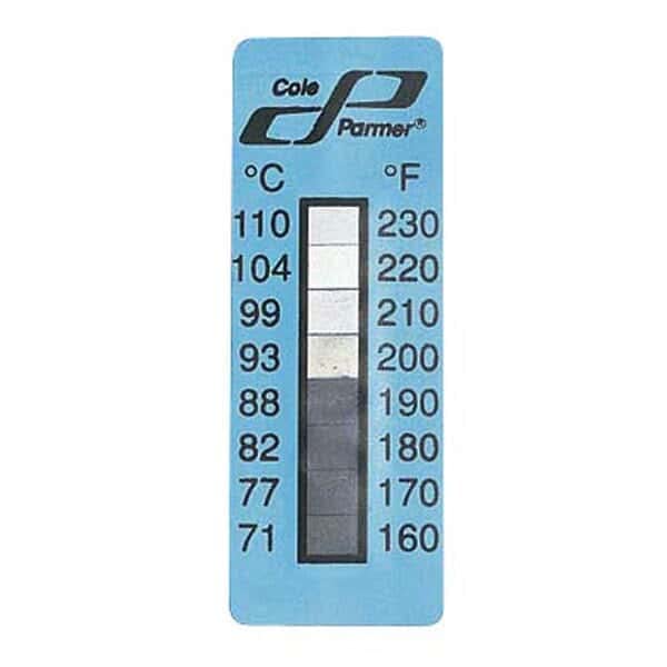[Australia - AusPower] - Digi-Sense AO-09035-00 Irreversible 10 Point Vertical Temperature Label, 104-160°F/40-71°C; 10/Pk 