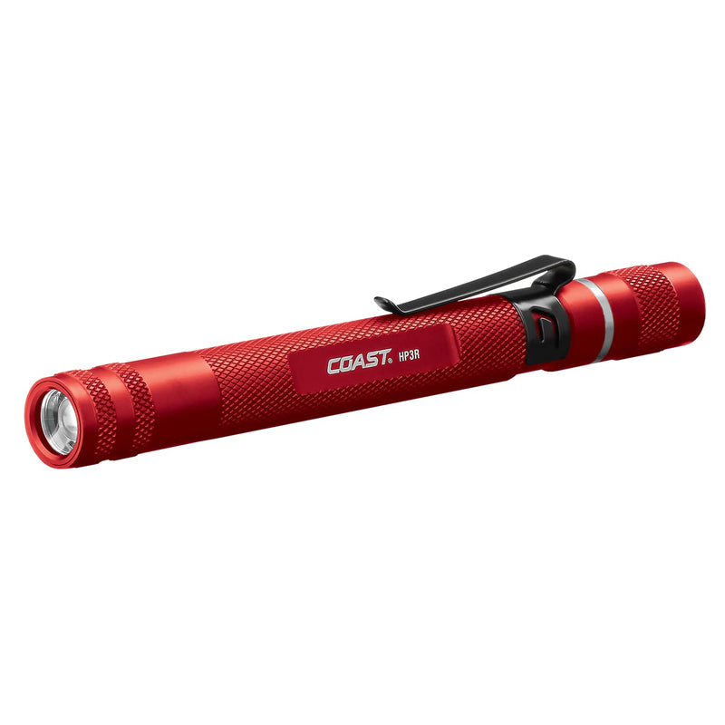 [Australia - AusPower] - Coast HP3R 385 Lumen Rechargeable LED Penlight with Twist Focus, Red 