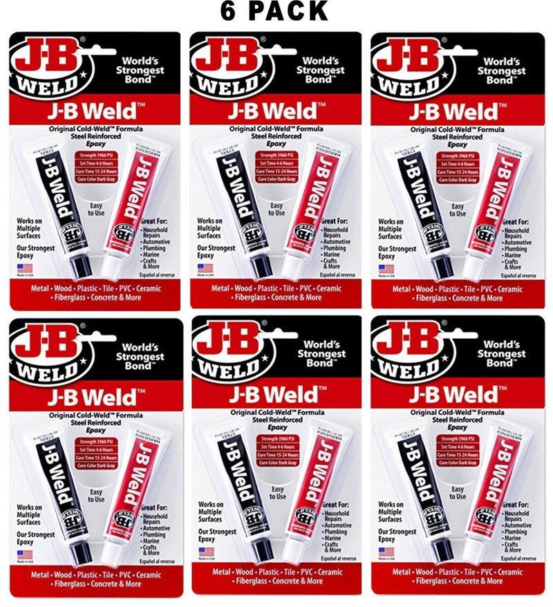[Australia - AusPower] - J-B Weld 8265S Original Steel Reinforced Epoxy Twin Pack - 2 oz (Pack of 6) 