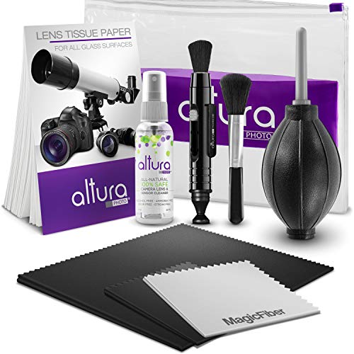 Altura Photo Camera Cleaning Kit, All-Natural Lens Cleaner, DSLR Mirrorless w/ 2oz. All Natural Cleaning Solution