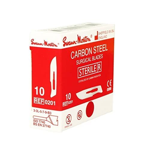 [Australia - AusPower] - Swann-Morton #10 Sterile Surgical Blades, Carbon Steel [individually packed, box of 100] 