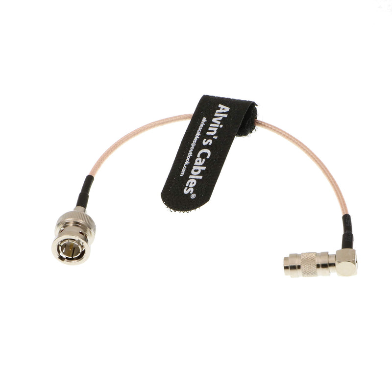 [Australia - AusPower] - Alvin's Cables Blackmagic DIN 1.0/2.3 Mini BNC Right Angle to BNC Male 75ohm RG179 HD SDI Cable 20CM Straight BNC to RA DIN 