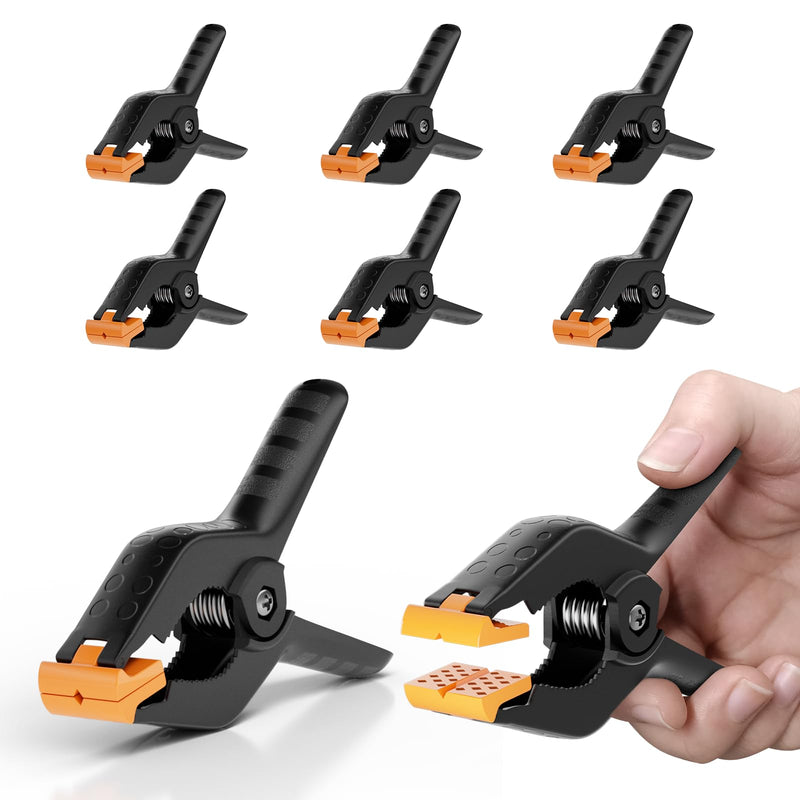 [Australia - AusPower] - EMART 6 Pack Heavy Duty Muslin Spring Clamps, 4.5 inch Photo Booth Backdrop Clips for Photography Studio Black and Yellow 