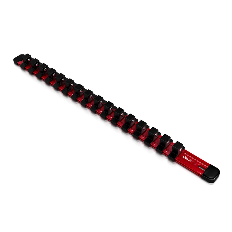 [Australia - AusPower] - 1/2-Inch Drive Aluminum Socket Organizer | Professional Quality Socket Holder (Red) | by Olsa Tools 1/2-inch drive Red 