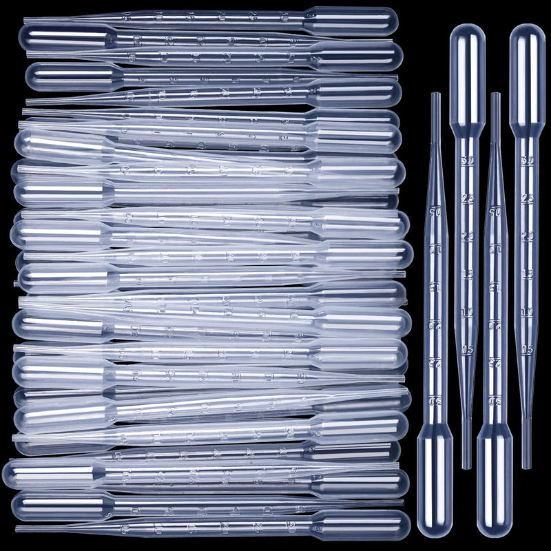 [Australia - AusPower] - Teenitor 150PCS 3ML Plastic Transfer Pipettes Eye Dropper, Disposable Essential Oils Pipettes Dropper Makeup Tool Science and Lab 150 