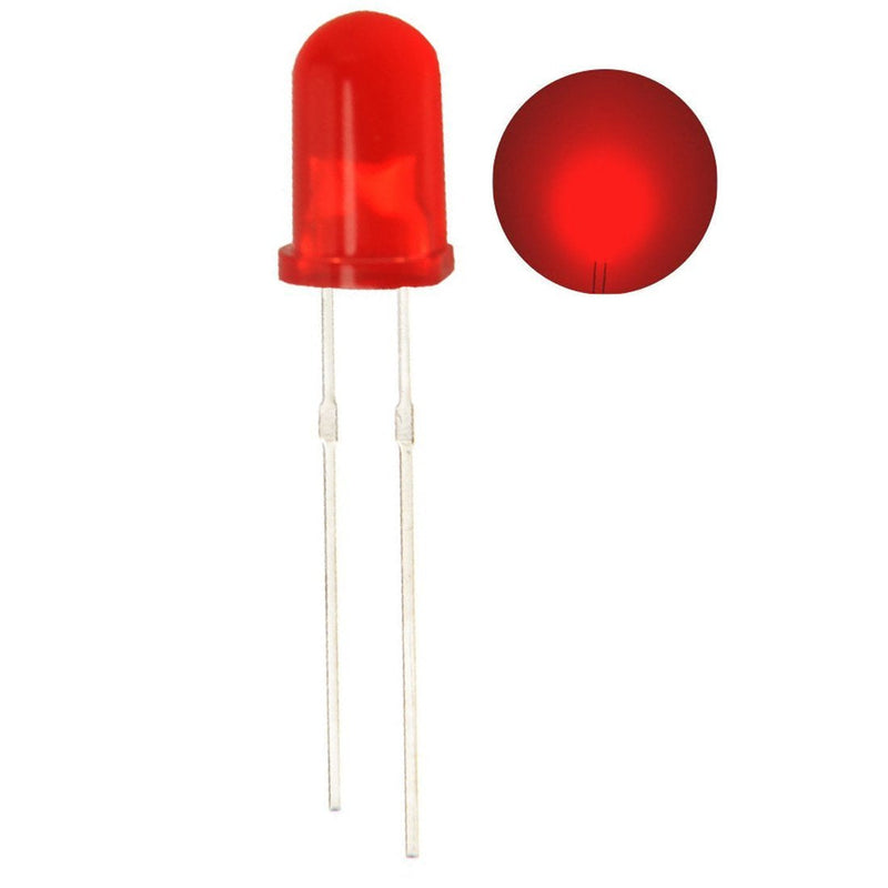 [Australia - AusPower] - 100pcs Ultra Bright 5mm LED Light Emitting Diode Diffused Red 5mm Red 100pcs 