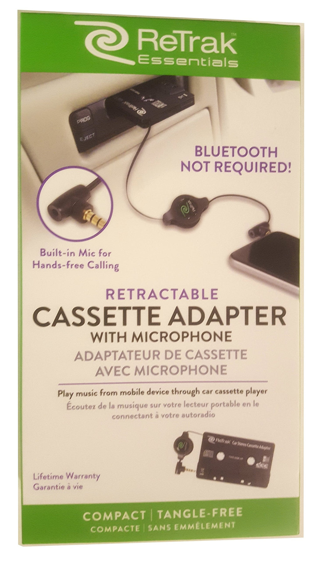 [Australia - AusPower] - ReTrak ETESCAS Retractable Cassette Player Adapter and Microphone 