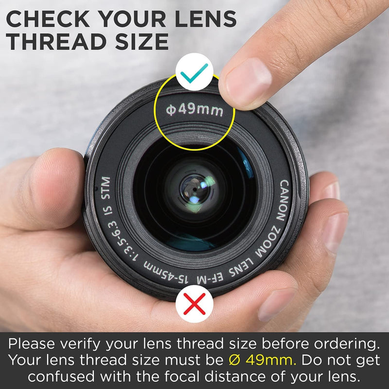 [Australia - AusPower] - waka 49mm MC UV Filter - Ultra Slim 16 Layers Multi Coated Ultraviolet Protection Lens Filter for Canon Nikon Sony DSLR Camera Lens 
