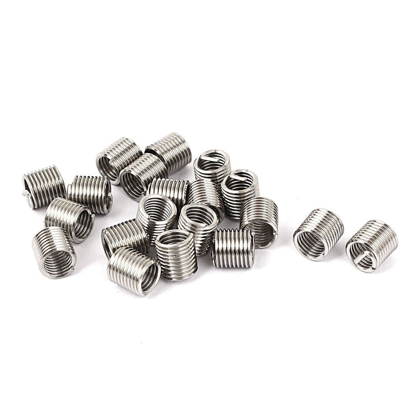 [Australia - AusPower] - uxcell M6 x 1mm x 2D 304 Stainless Steel Wire Thread Inserts 20pcs 