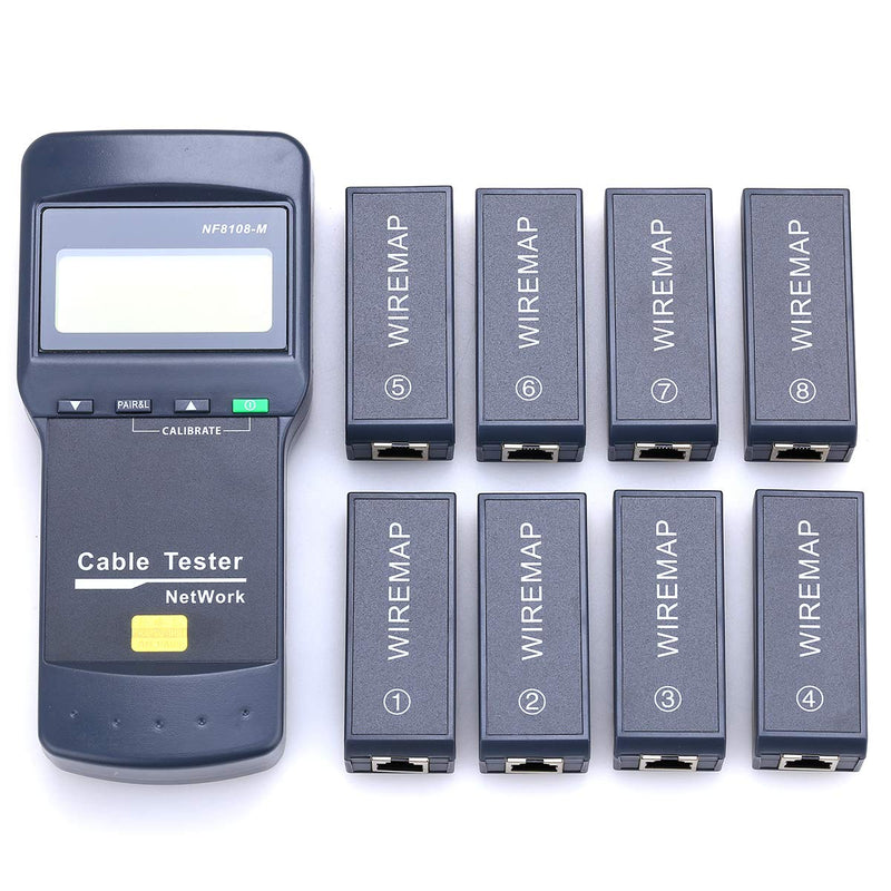 [Australia - AusPower] - NF8108-M Digital Network Cable Length Tester Network Cable Tester 8 Meter Length Remote Units Cat5E/ 6E UTP STP CAT5 RJ45 
