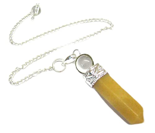 Powerful Two in One Yellow Jasper Pointer Pendant Healing Men Women Gift Fashion Jewelry Accessory Meditation